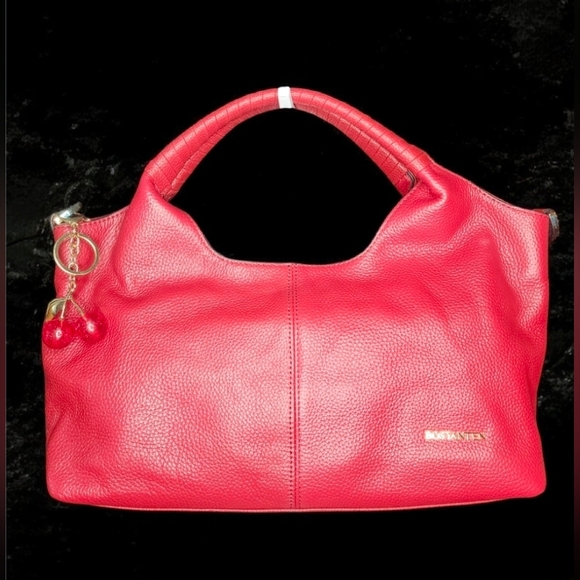 Bostanten Handbags - Bostanten Nevin Genuine Leather Satchel Hobo Top Handle Tote With  Cherry Charm